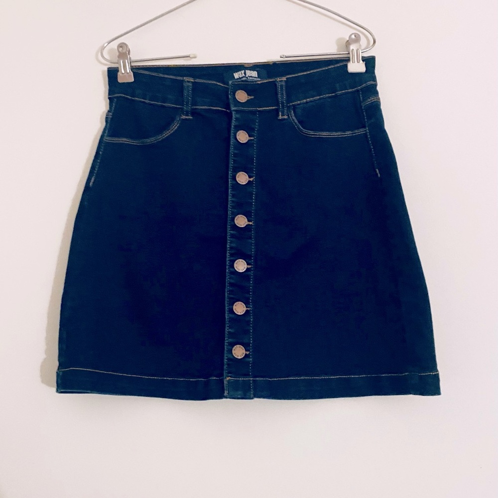 Wax Jean Denim Skirt